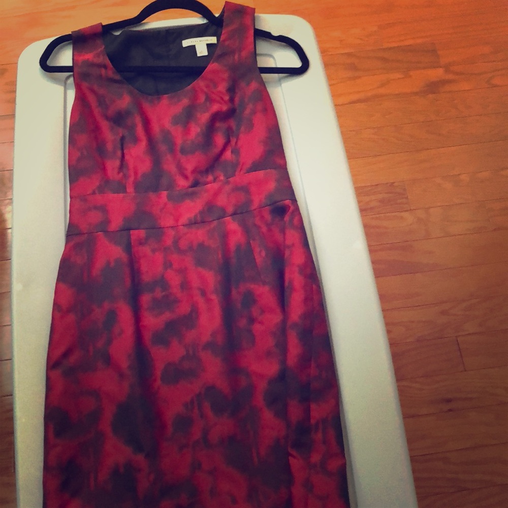 Red shimmer dress